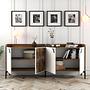 Venice Sideboard Walnut Brown White 2