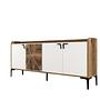 Venice Sideboard Walnut Brown White 5