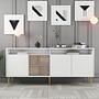 Milan Sideboard White with golden details 180cm 0