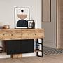 Console table with shelf brown 2