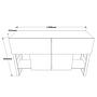 Console table with shelf brown 5