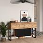 Console table with shelf brown 0