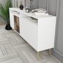 Milan Sideboard White with golden details 180cm 3