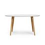 Hubert Couchtisch Weiß Oak Ø 90cm 1