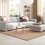 Hubert Couchtisch Weiß Oak Ø 90cm 2