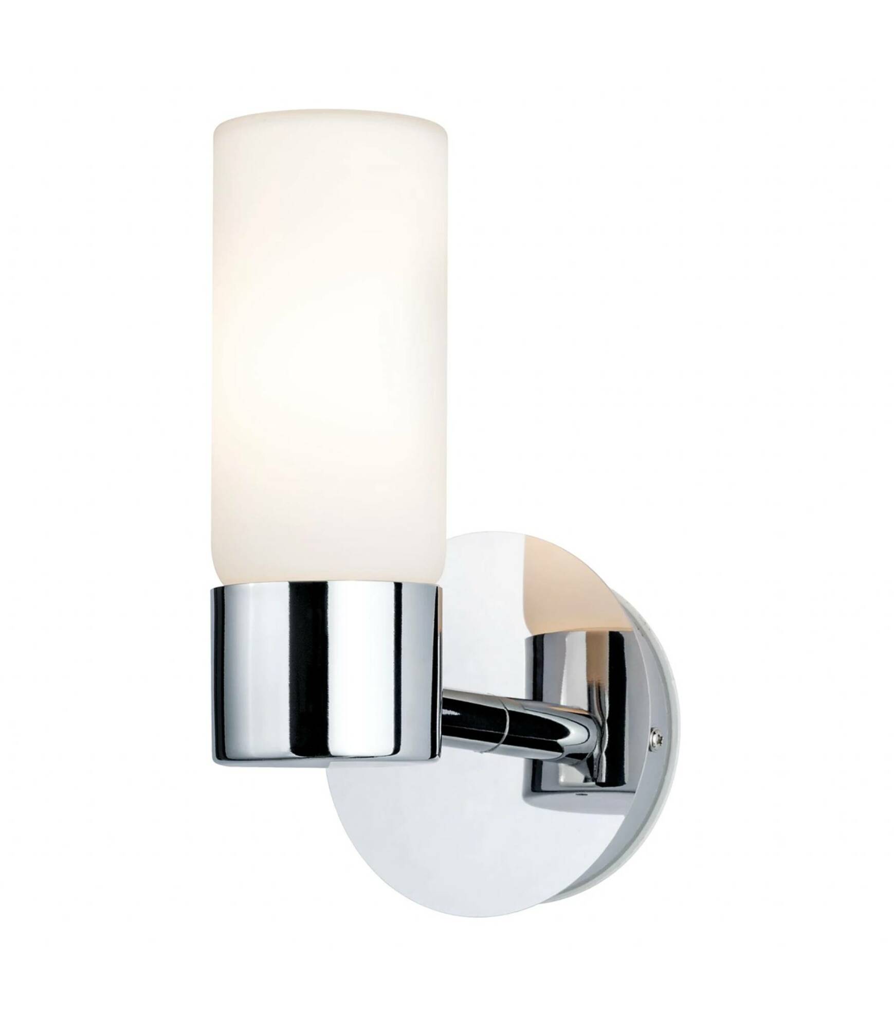 1-light wall lamp frosted glass chrome white 0