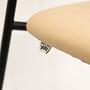 Marlen Bar Stool Faux Leather Metal Beige 3