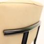 Marlen Stool Faux Leather Metal Beige 2