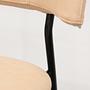 Marlen Stool Faux Leather Metal Beige 4