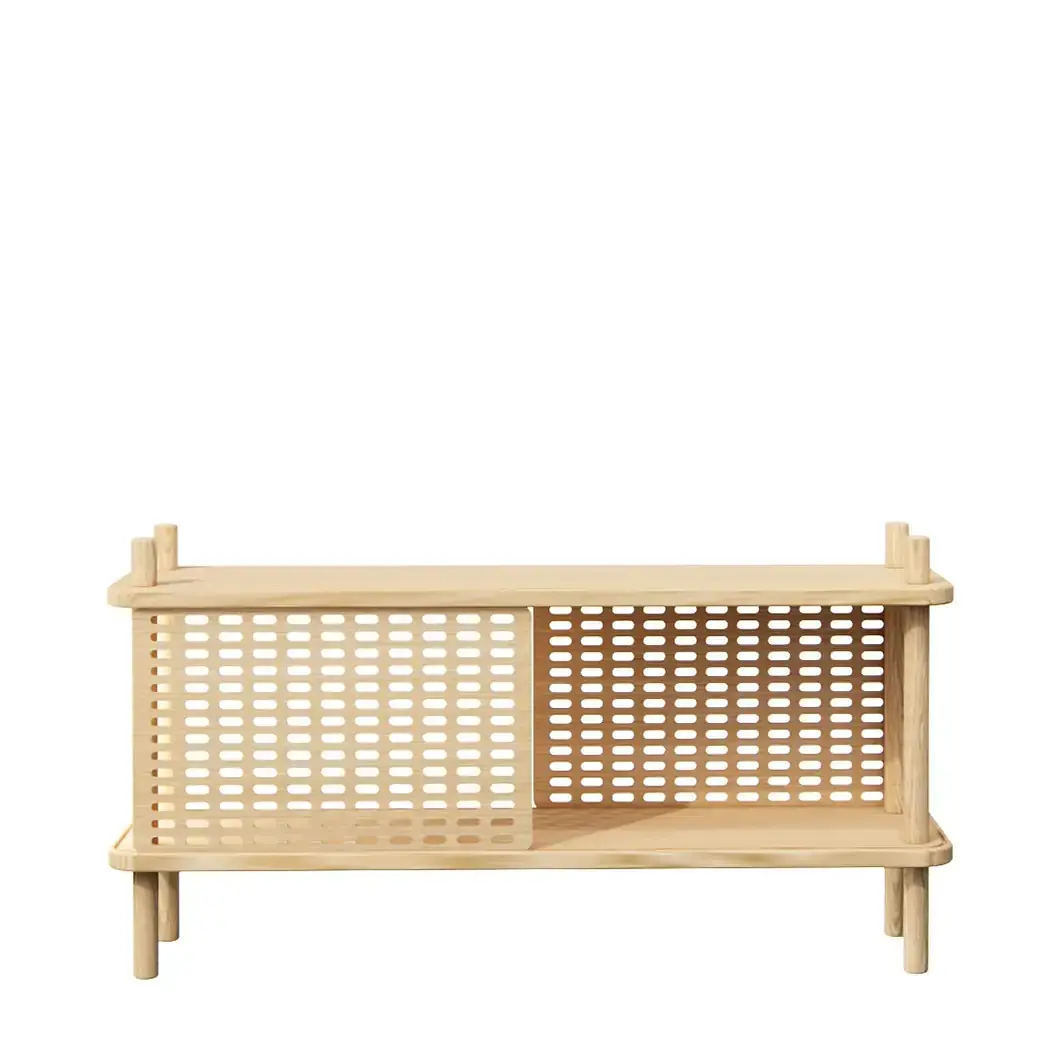 Brilliant 1 Shelf Ash Wood Brown 1
