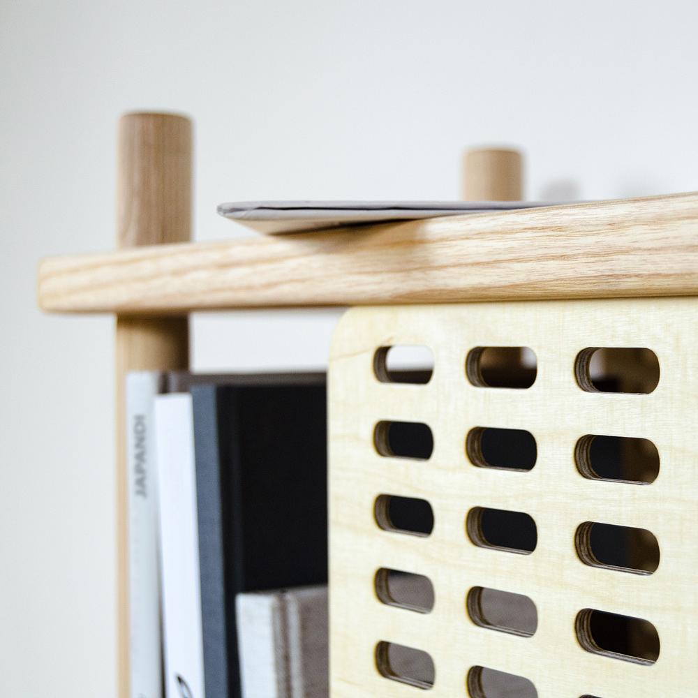 Brilliant 1 Shelf Ash Wood Brown 2