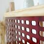 Brilliant 2 Shelf Ash Wood Red Plexiglass 3