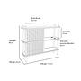 Brilliant 2 Shelf Ash Wood Red Plexiglass 5