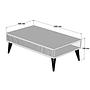 Milan Coffee table walnut brown black 3