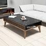 Milan Coffee table walnut brown black 0