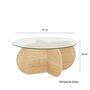 Bubble Coffee Table Safety Glass Oak Ø75cm 9