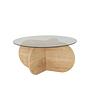 Bubble Coffee table Safety glass Tinted Oak brown Ø75cm 9
