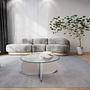 Bubble Coffee Table Safety Glass White Ø75cm 1