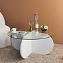 Bubble Coffee Table Safety Glass White Ø75cm 0