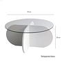 Bubble Coffee Table Safety Glass White Ø75cm 8