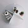 Bubble Coffee Table Safety Glass White Ø75cm 7