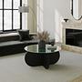 Bubble Coffee Table Safety Glass Black Ø75cm 0
