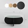 Bubble Coffee Table Safety Glass Black Ø75cm 4