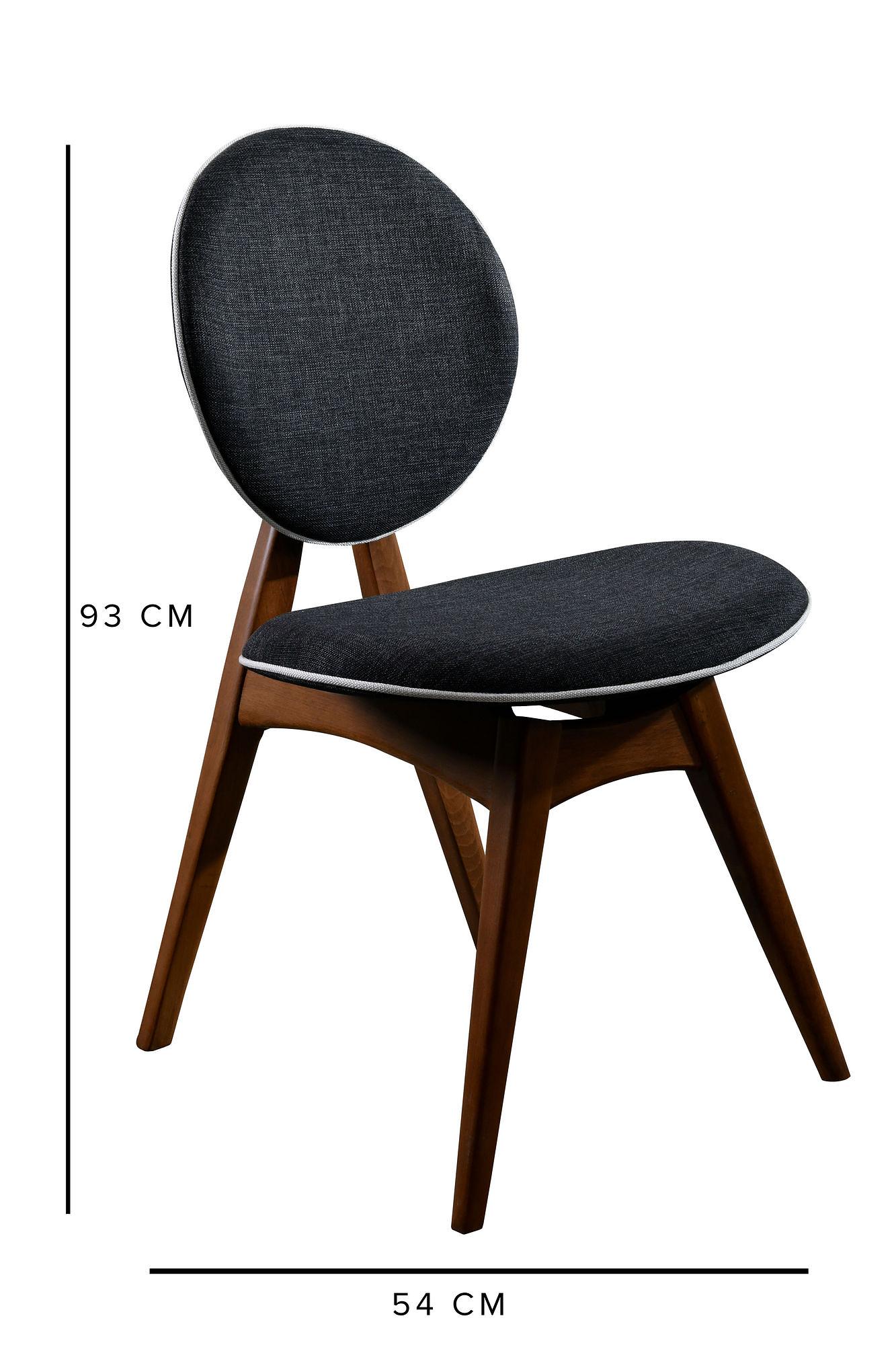 2x Touch Chair Linen Anthracite 5