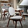 2x Touch Chair Wood Veneer Linen Cream 5