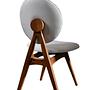 2x Sedia Touch impiallacciatura di legno lino crema 8