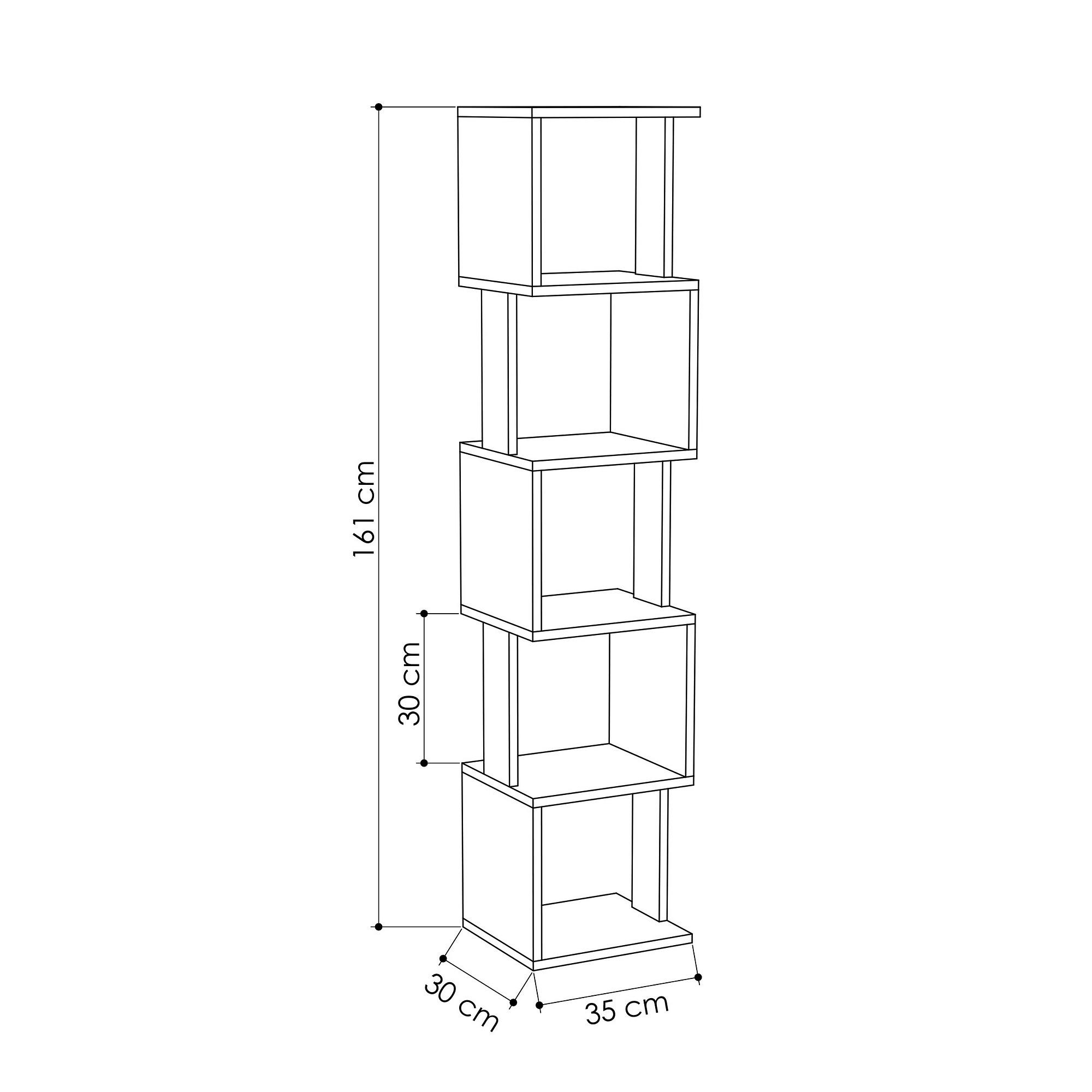 Piri Bookshelf White Light Mocha 2