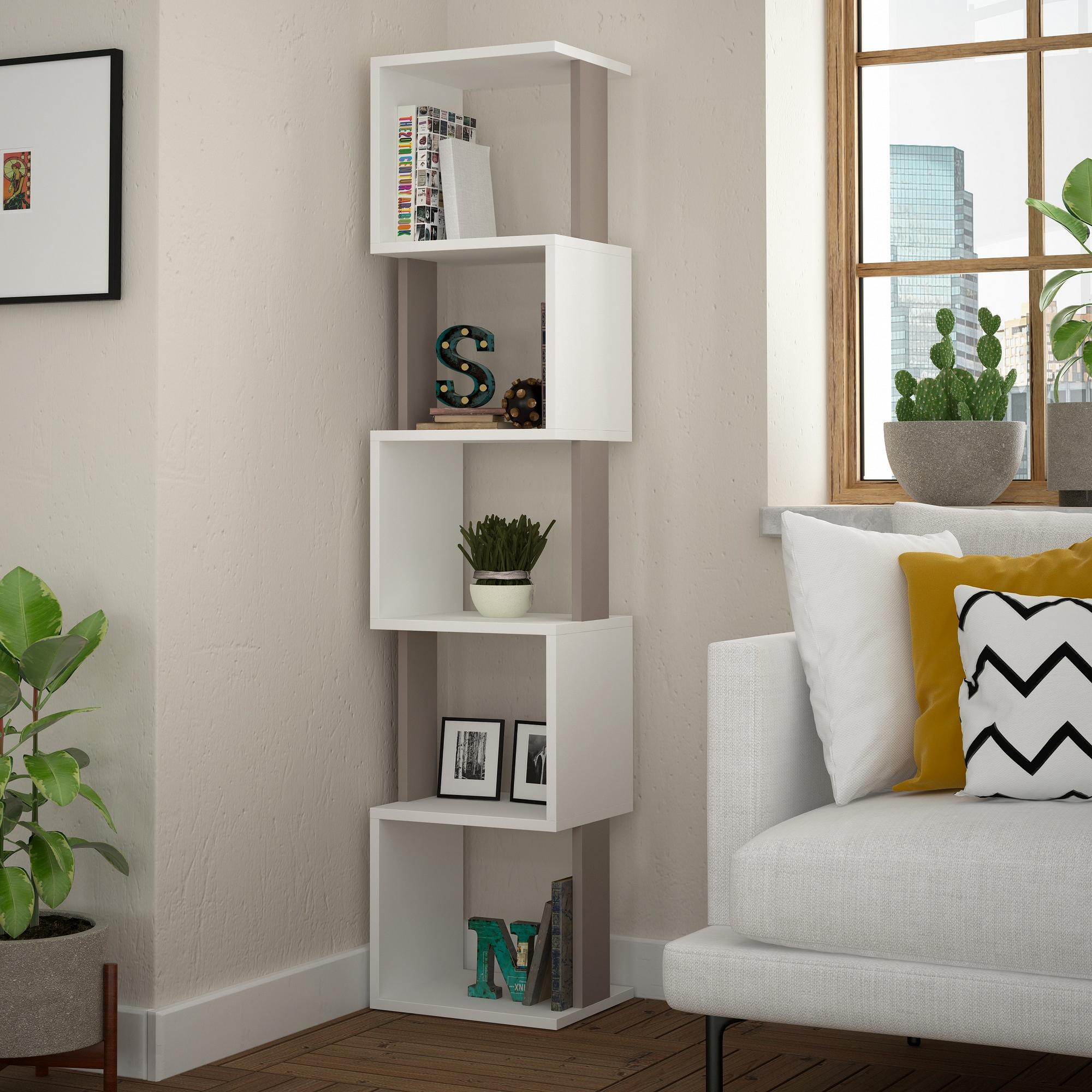 Piri Bookshelf White Light Mocha 0
