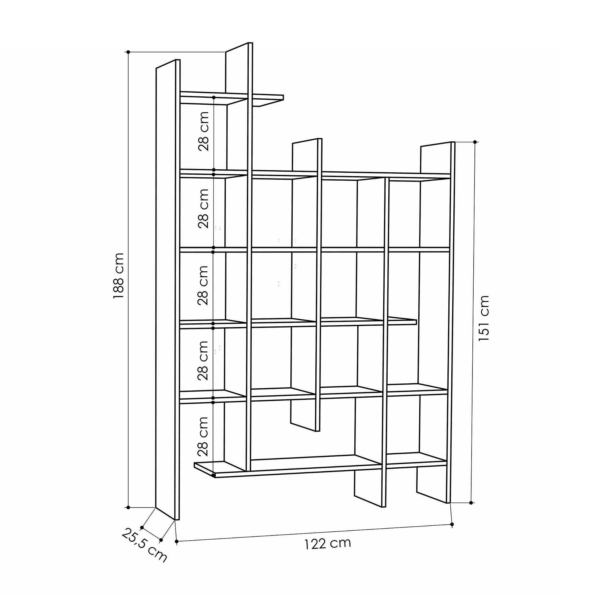 Manco Bookshelf Hitit Brown 2