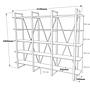 Bookshelf Brown Black 219.6cm 5