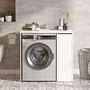 Washing machine cabinet with shelf White 94.5cm x 88.3cm 1