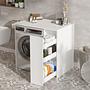 Washing machine cabinet with shelf White 94.5cm x 88.3cm 3