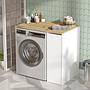 Washing machine cabinet with shelf Walnut brown 94.5cm x 88.3cm 0
