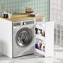 Washing machine cabinet with shelf Walnut brown 94.5cm x 88.3cm 3