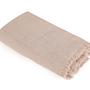 Plaid in cotone riciclato beige 3