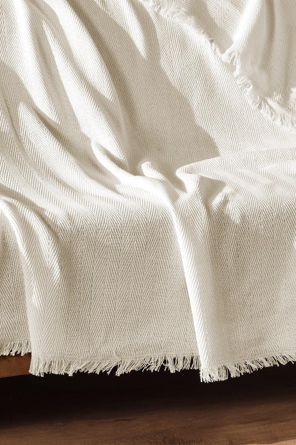 Blanket Recycled Cotton Ecru 1