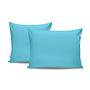 2x Pillowcase Ranforce Cotton Turquoise 0