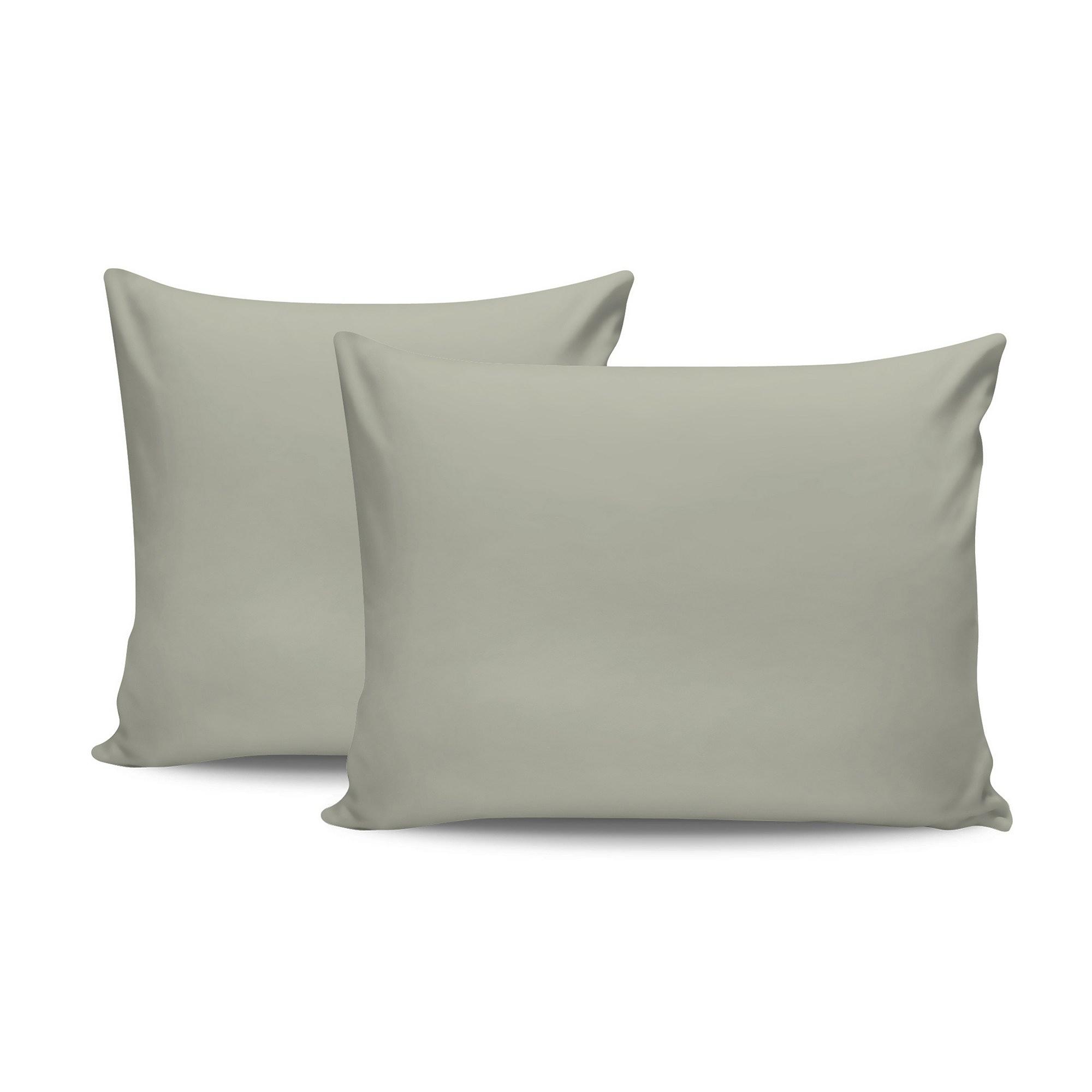2x Pillowcase Ranforce Cotton Grey 0