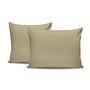 2x Pillowcase Ranforce Cotton Beige 0