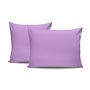 2x Pillowcase Ranforce Cotton Purple 0