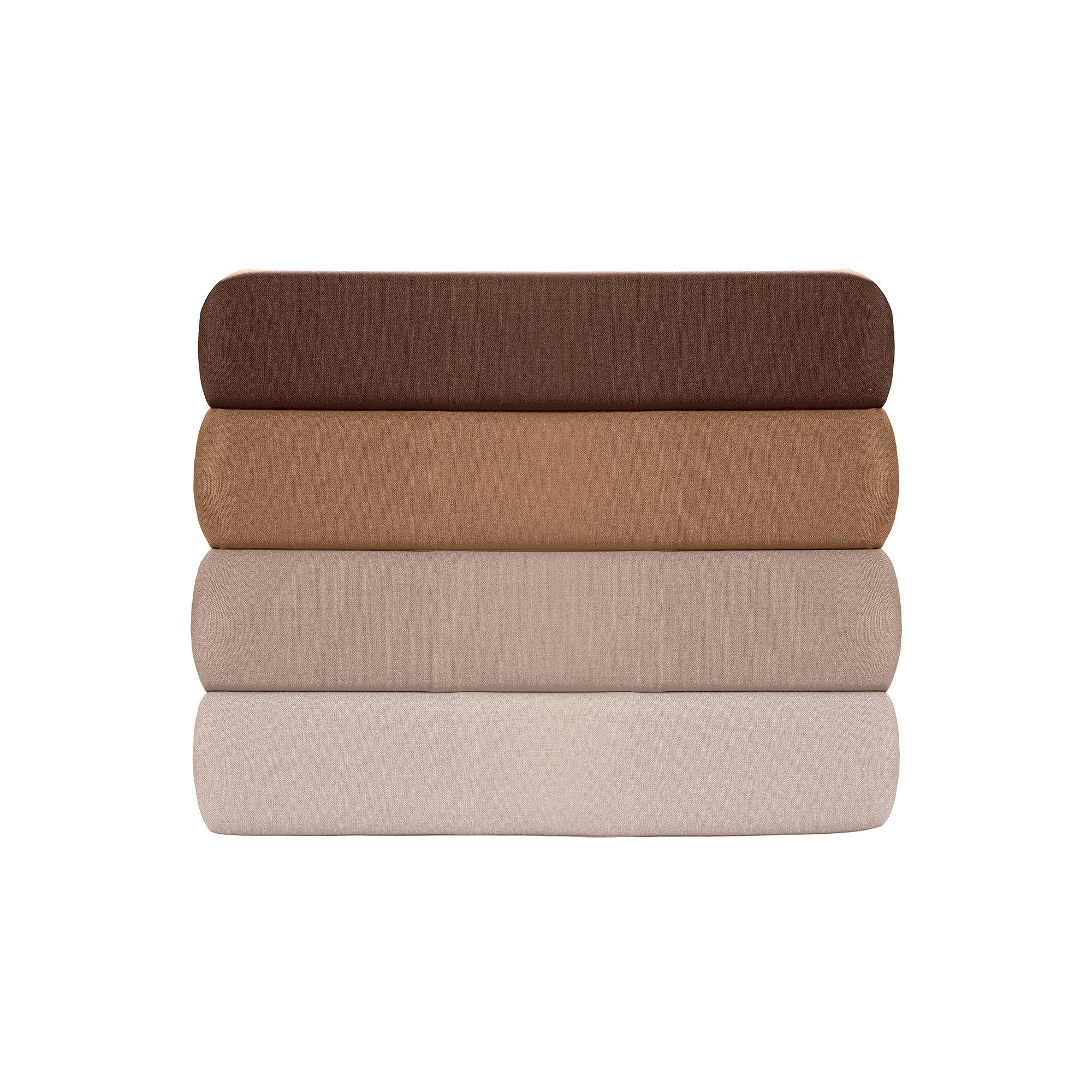 2x Pillowcase Ranforce Cotton Brown 2