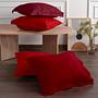 2x Pillowcase Ranforce Cotton Dark Red 1