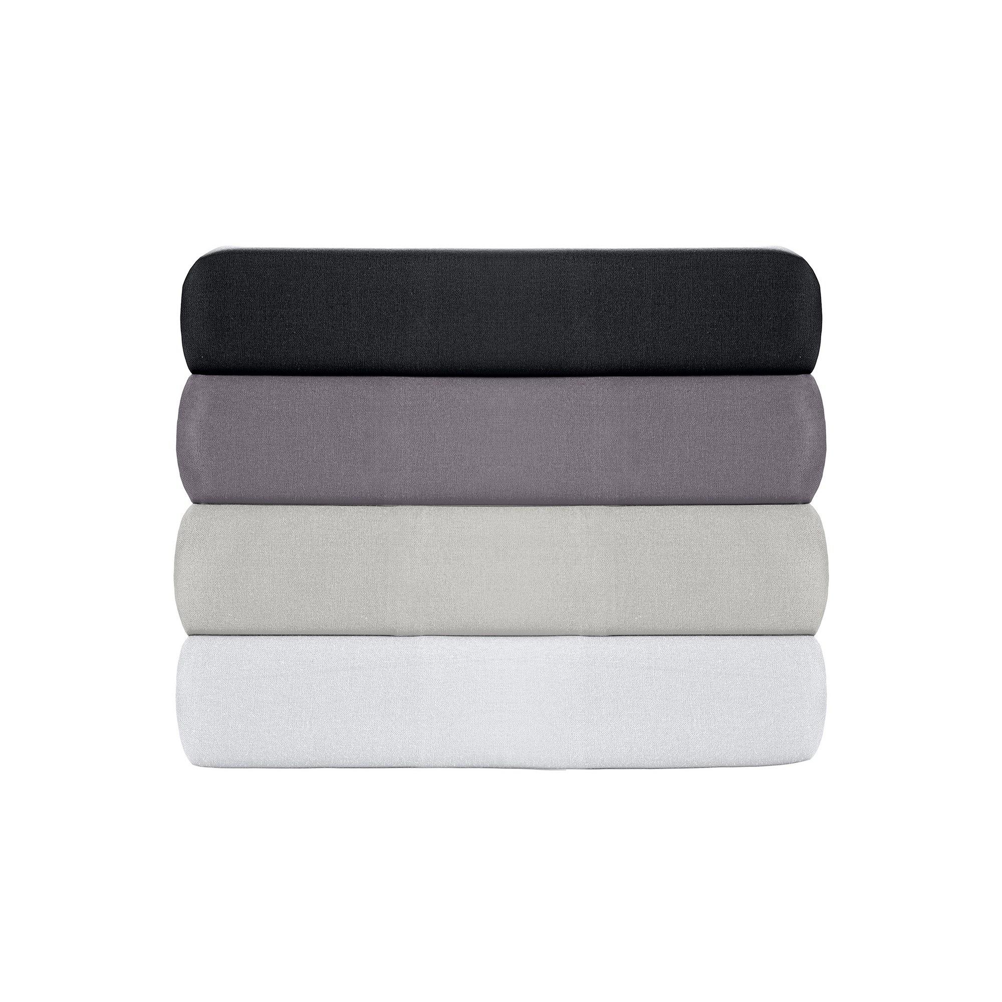 2x Pillowcase Ranforce Cotton Dark Grey 2