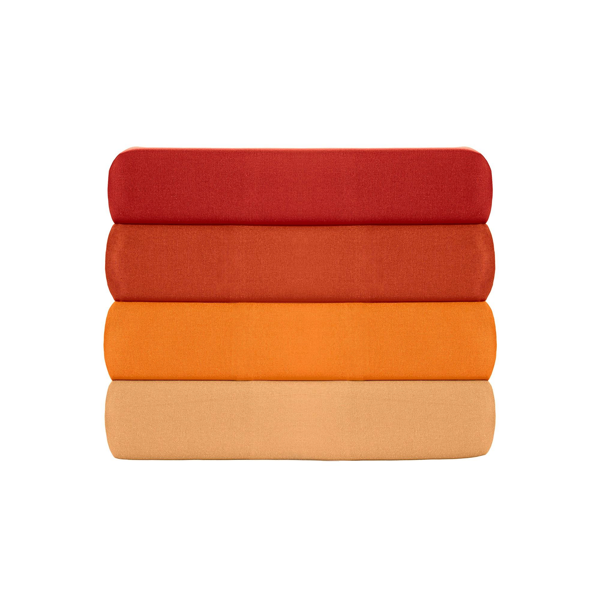 2x Pillowcase Ranforce Cotton Orange 2