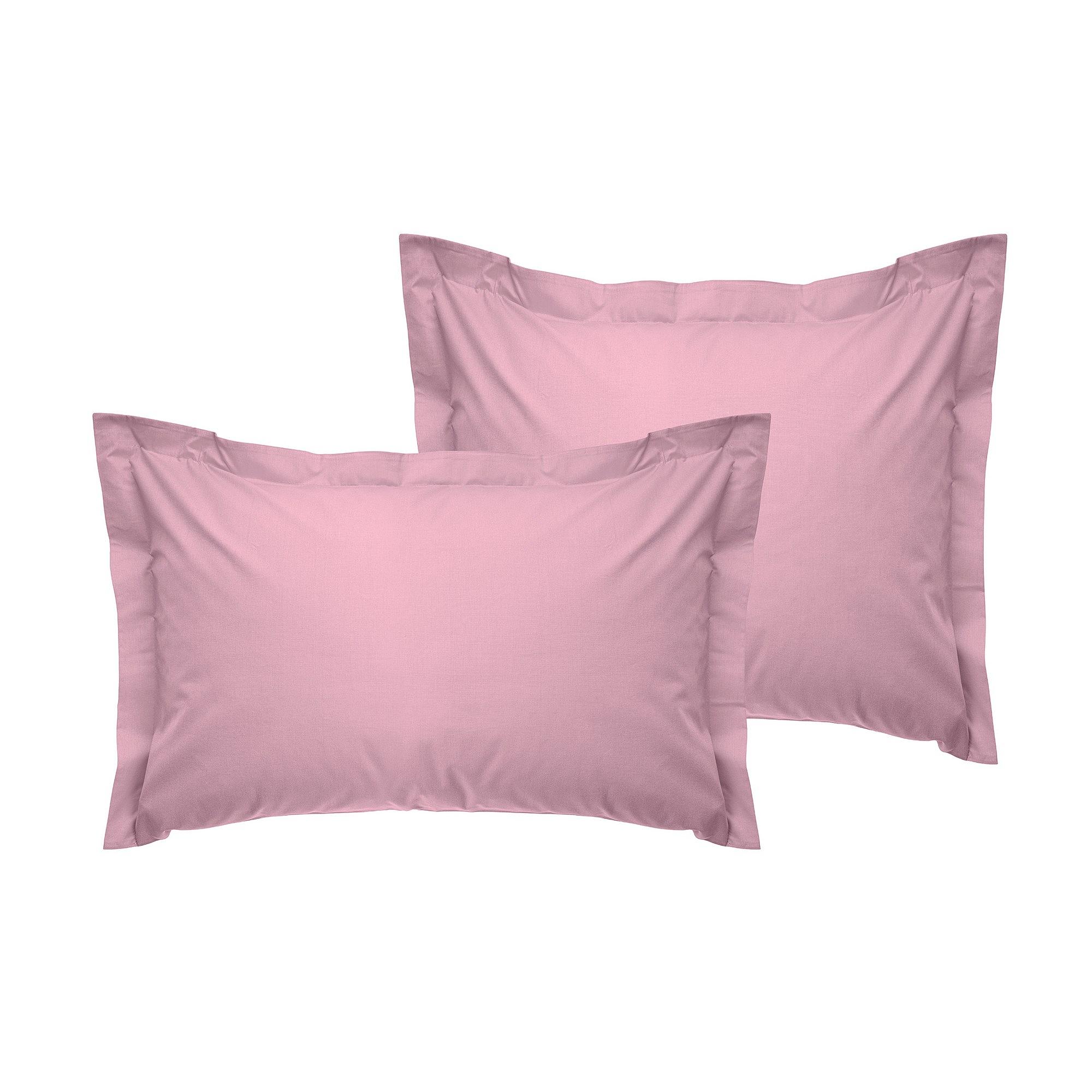 2x Pillowcase Ranforce Cotton Dusty Rose 0