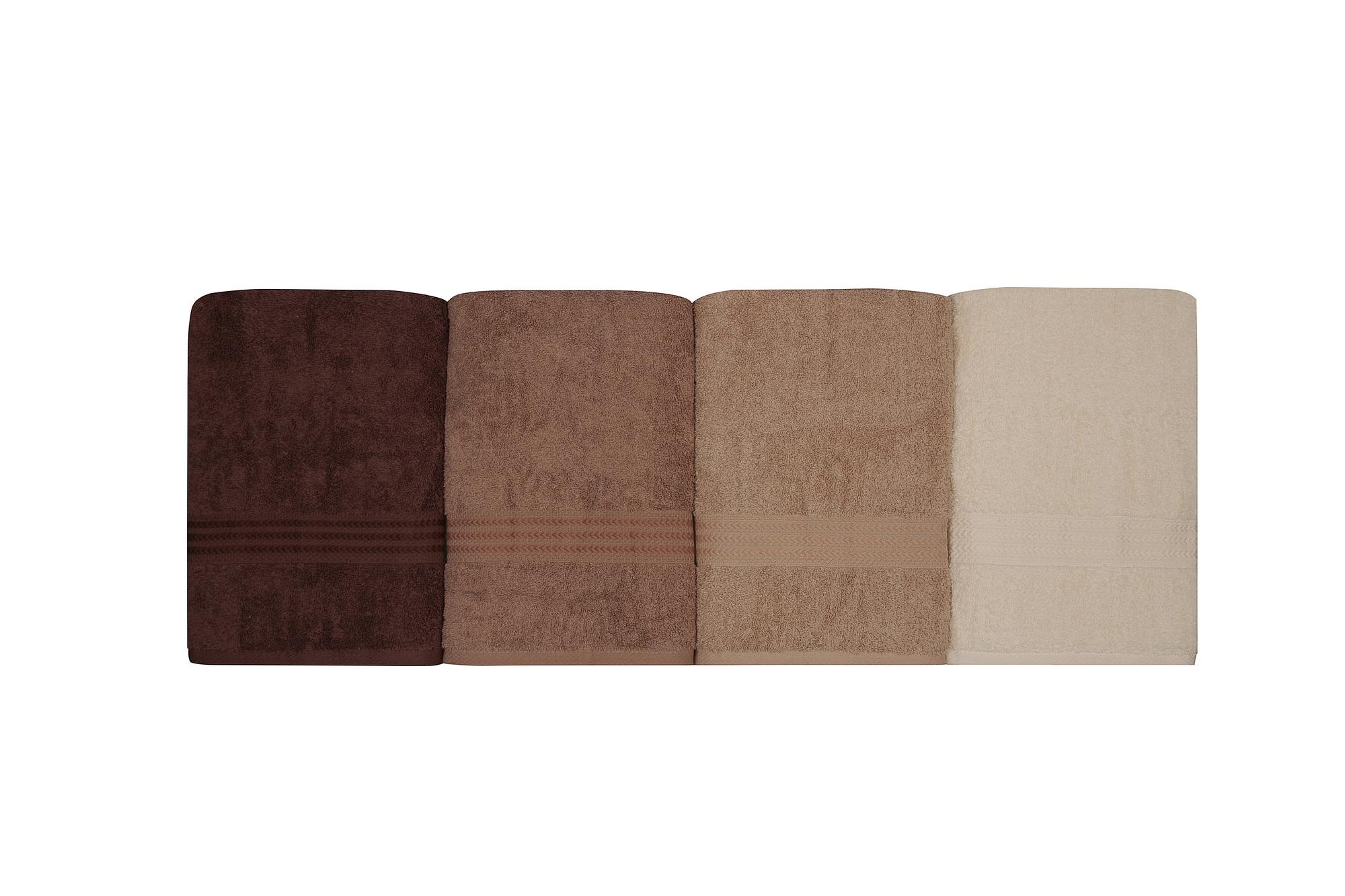 4x Rainbow Bath Towels Cotton Brown 2